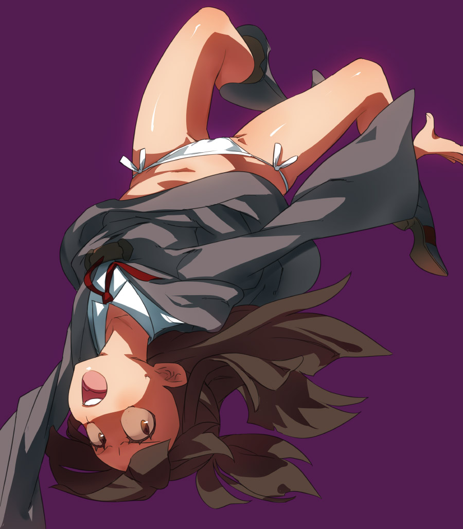 atsuko kagari, cameltoe, female, little witch academia, nasoyon, panties, pussy, solo, straight hair, studio trigger, white panties