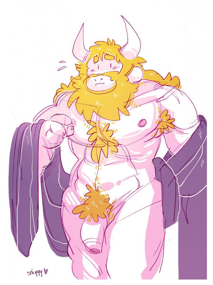 1boy 2d 2d_(artwork) anthro anthro_male anthro_only armpit_hair asgore_dreemurr beard big_penis blonde blonde_hair blonde_pubic_hair blush blushing boss_monster caprine chest_hair cloak clothing colored dad_bod embarrassed facial_hair flaccid flaccid_penis furry furry_male furry_only goat hair horn horns humanoid humanoid_male humanoid_only long_hair looking_at_viewer male male_only mammal mammal_humanoid naked nipples penis pubic_hair simple_background sniggy_stardust sniggysmut solo solo_focus solo_male undertale undertale_(series) video_games white_background white_body white_fur