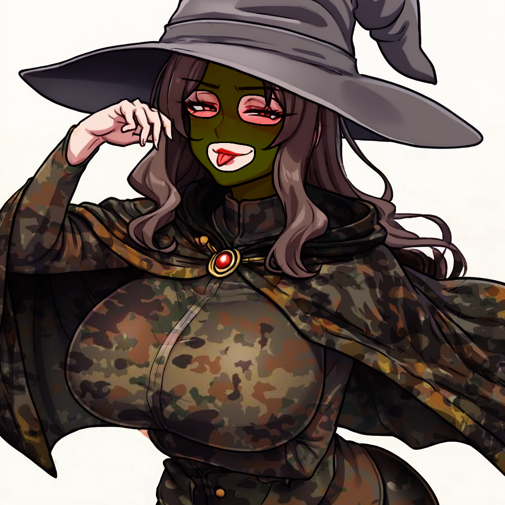 1girls ai_generated balaclava brown_hair camouflage dagothur1488 large_breasts magicman-chan magicman1410 magicwoman mature_female milf military military_uniform witch witch_hat wizard_hat