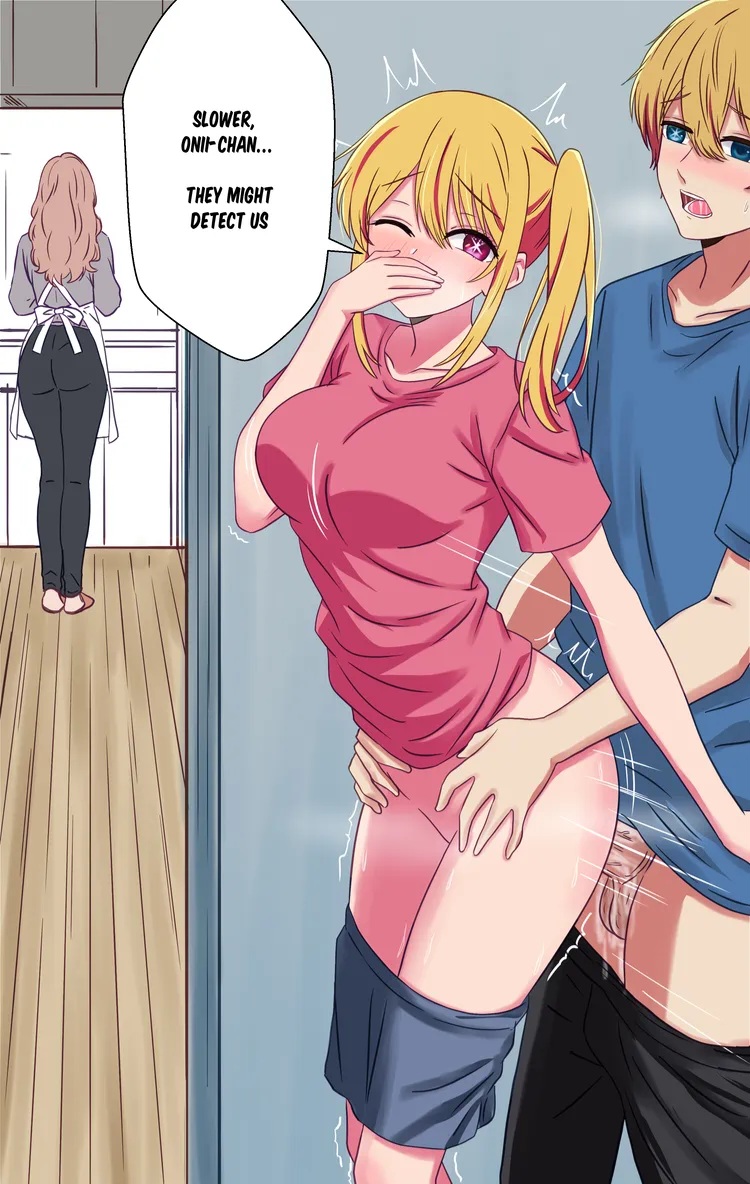 blonde hair, brother, brother and sister, hidden sex, hoshino aquamarine, hoshino ruby, incest, izunomi, oshi no ko, partially clothed, siblings, sister, twincest, twins