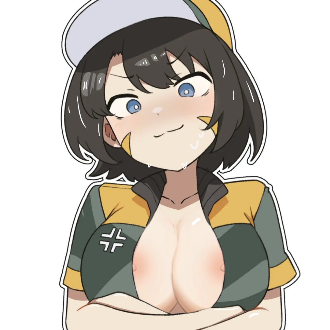 black hair, daebom, jacket only, jacket open, no bra, short hair, war thunder