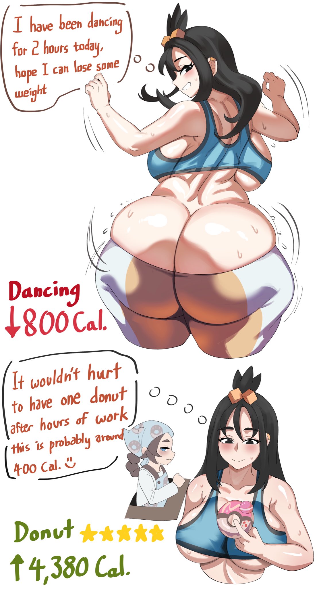 2girls, ansha (pokemon), ass, ass focus, ass hanging out, big ass, big butt, bottomwear, bottomwear halfway down, breasts, butt focus, dumptruck ass, duro (pokemon), english text, fat ass, female, female focus, female only, huge ass, large ass, large breasts, lida (pokemon), light skin, light-skinned female, nintendo, pokemon, pokemon legends: z-a, pokemon legends: z-a - mega dimension, text, thick thighs, thighs, weight gain, wide hips, ytrall