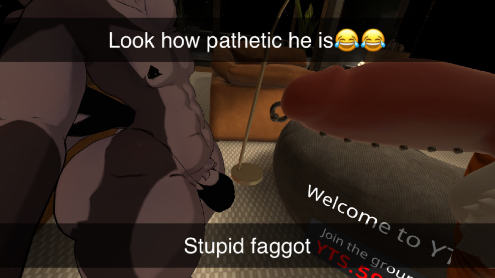 big penis, cock, dick, femboy, gay, hellhound, helluva boss, homophobic slur, jacob's ladder, loona (cryptiacurves), loona (helluva boss), male, male loona, penis, pierced penis, piercing, size comparison, size difference, size play, small penis humiliation, smaller male, snapchat, vrchat