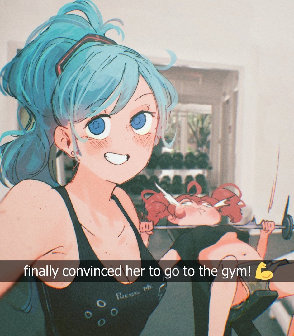 2girls, artstyle imitation, blue eyes, hatsune miku, kasane teto, light-skinned female, peeing, peeing self, spindle (aidenr0), underboob, vocaloid, weightlifting