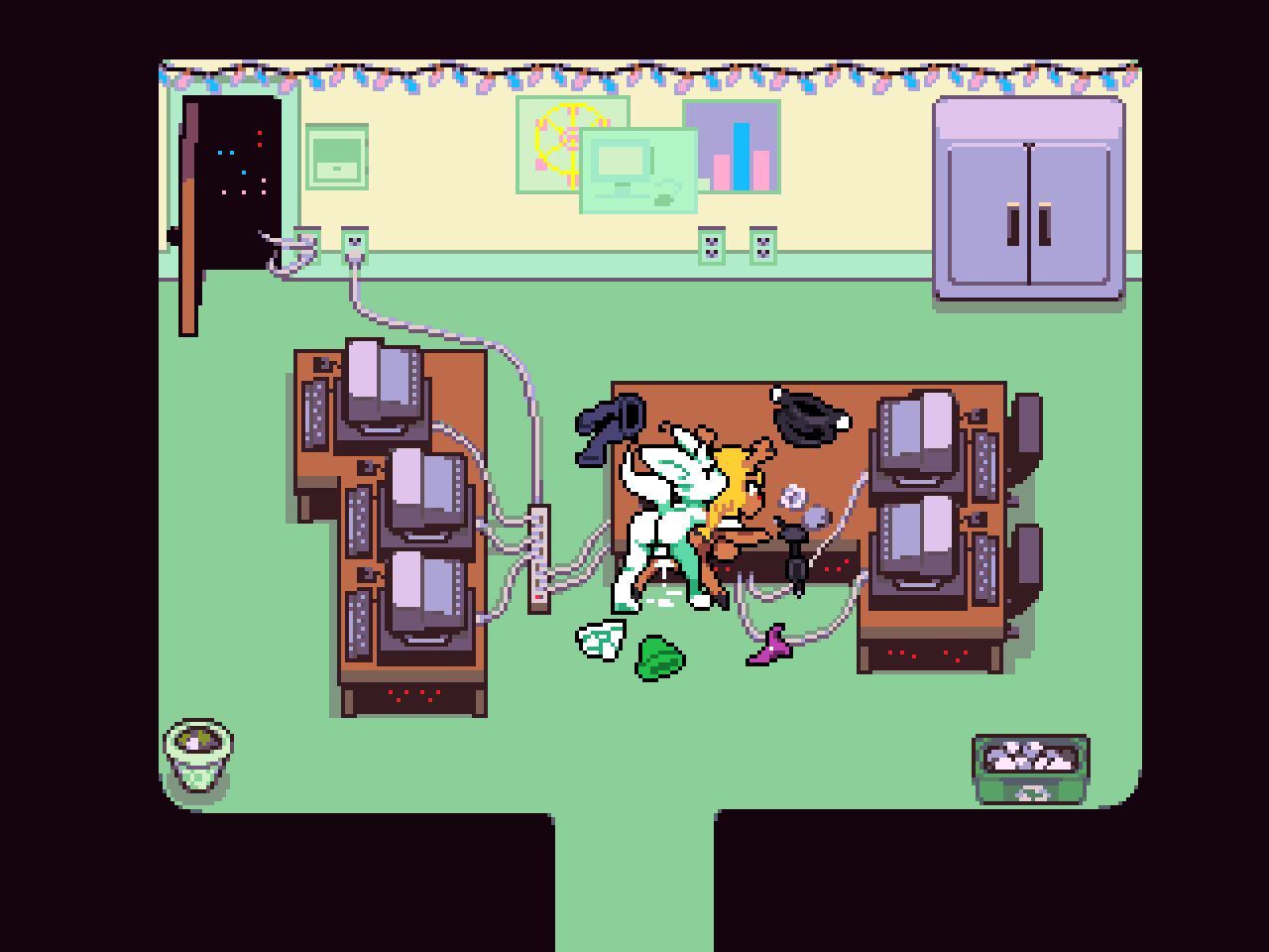 4:3 alien anthro apollo_caelum ass balls bodily_fluids bra breasts clothes_on_floor clothing cum cum_inside deltarune digital_media_(artwork) dragon female from_behind_position genital_fluids genitals lepixius male male/female mythological_creature mythological_scalie mythology noelle_holiday nude panties penetration pixel_(artwork) scalie sex solo undertale_(series) underwear