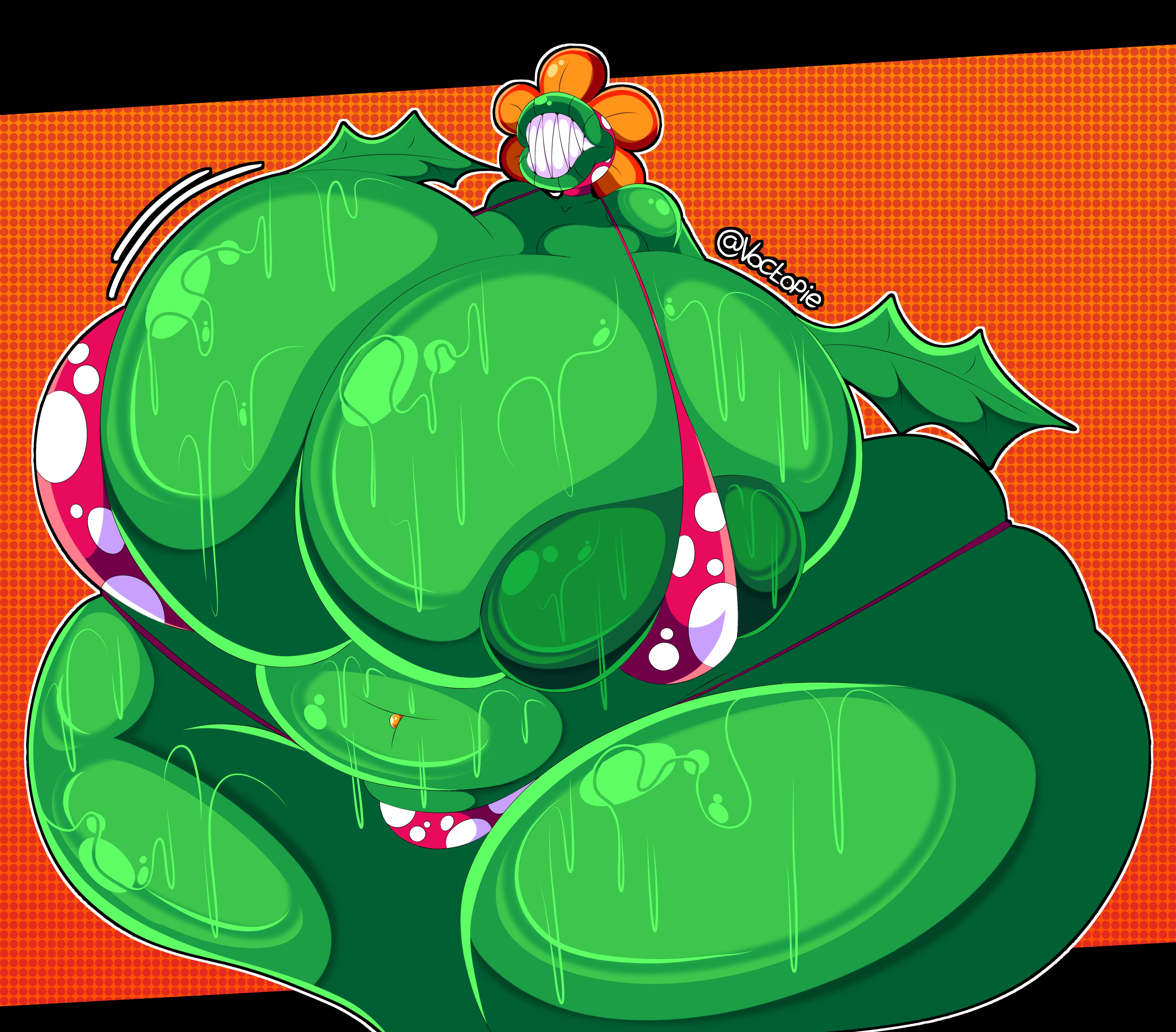 1girls, areola, ass, big areola, big ass, big breasts, big nipples, big thighs, breasts, erect nipples, female, gigantic ass, gigantic breasts, gigantic thighs, green body, huge areola, huge ass, huge breasts, huge nipples, huge thighs, hyper, hyper ass, hyper breasts, hyper thighs, mario (series), nipples, overweight, overweight female, petey piranha, piranha plant, plant, plant girl, plantie, pussy, sharp teeth, sweat, sweatdrop, sweating, tagme, thick hips, thick thighs, voctopie