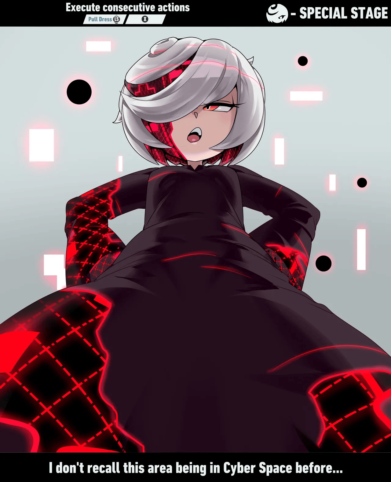 1girls, ai girl, before sex, captain kirb, clothed, clothed female, clothing, english text, female, female only, sage (ai racer), sage (sonic frontiers), sage robotnik, sega, small breasts, solo, sonic (series), sonic the hedgehog (series), tagme, text, thick thighs, video game character, video games, viewed from below, white hair