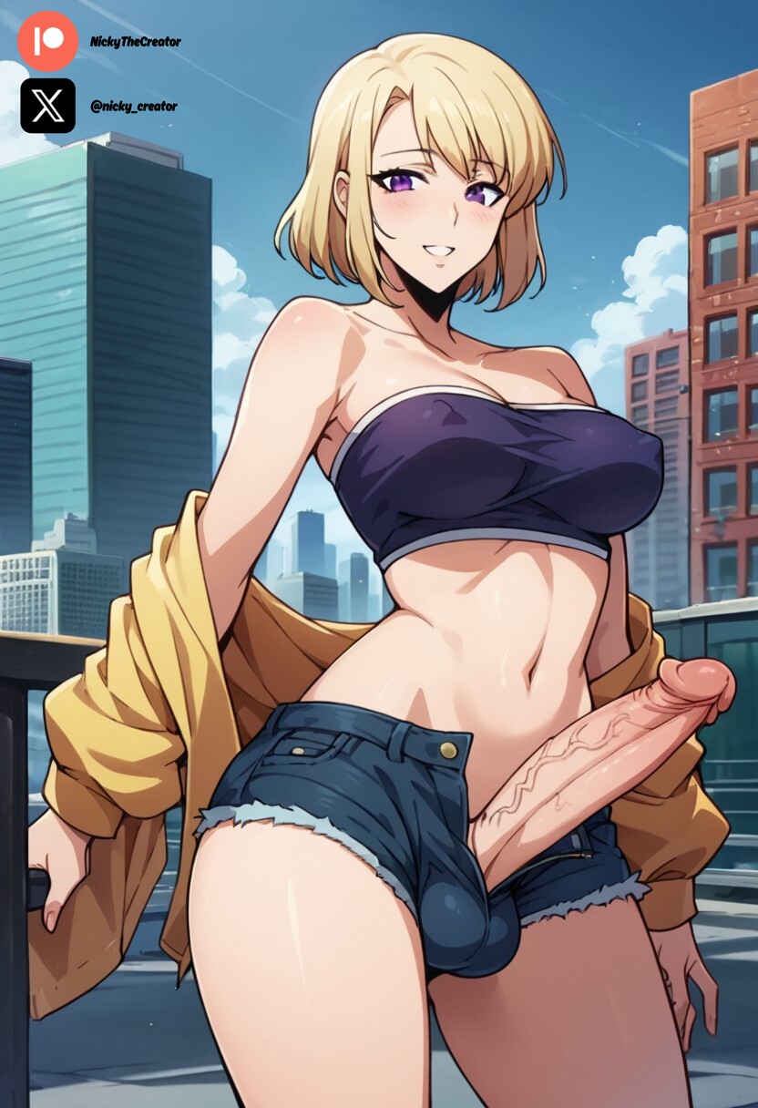 1futa ai_generated blonde_hair blonde_hair breasts cha_hae-in cha_hae_in cock colored dick futa_only futanari futanari futanari/female light_skin light_skinned_futanari nickythecreator penis sexy sexy_body sexy_pose solo_leveling testicles veiny_penis violet_eyes