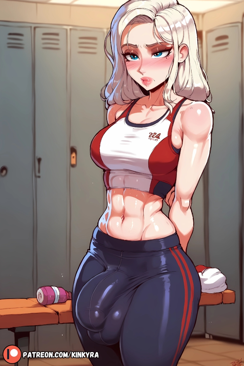 1futa ai_generated ass big_breasts breasts bulge bulge_through_clothing curvy dick erect_penis erection futa_only futadom futanari gym gym_clothes gym_uniform horny horny_futa kinkyra light-skinned_futanari light_skin looking_at_viewer panties penis penis_bulge skinny_futanari solo_futa standing veins_on_dick veiny_penis