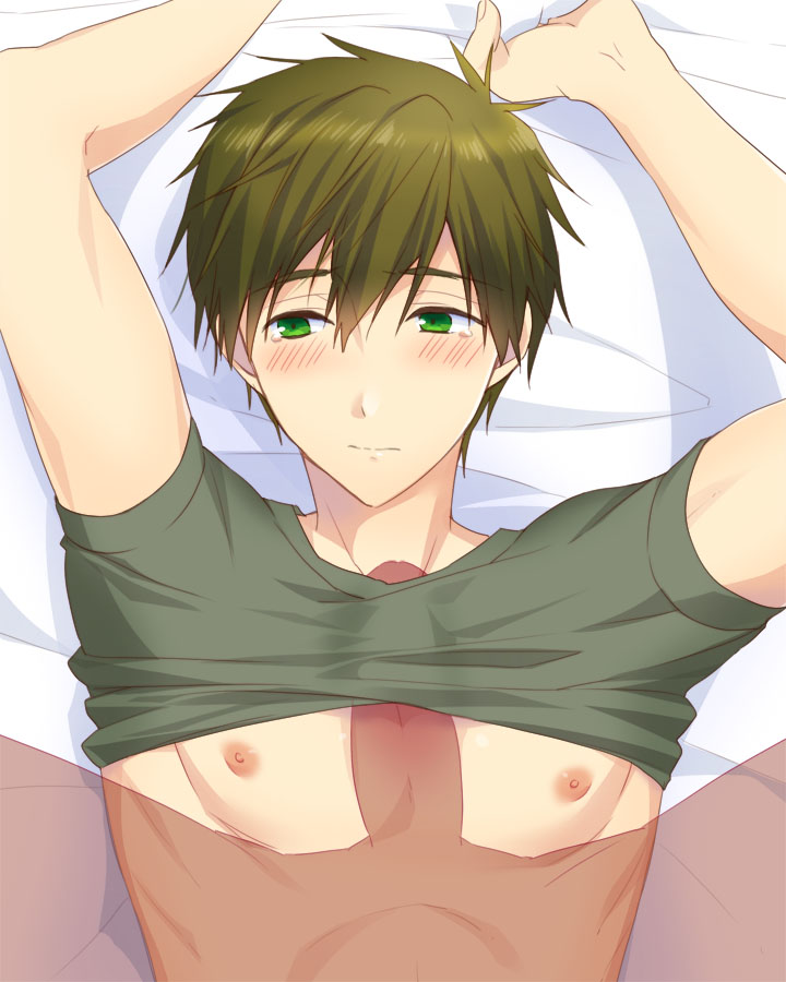 2boys free! funikurikurara gay male_only multiple_boys paizuri paizuri_under_clothes pecjob penis tachibana_makoto yaoi