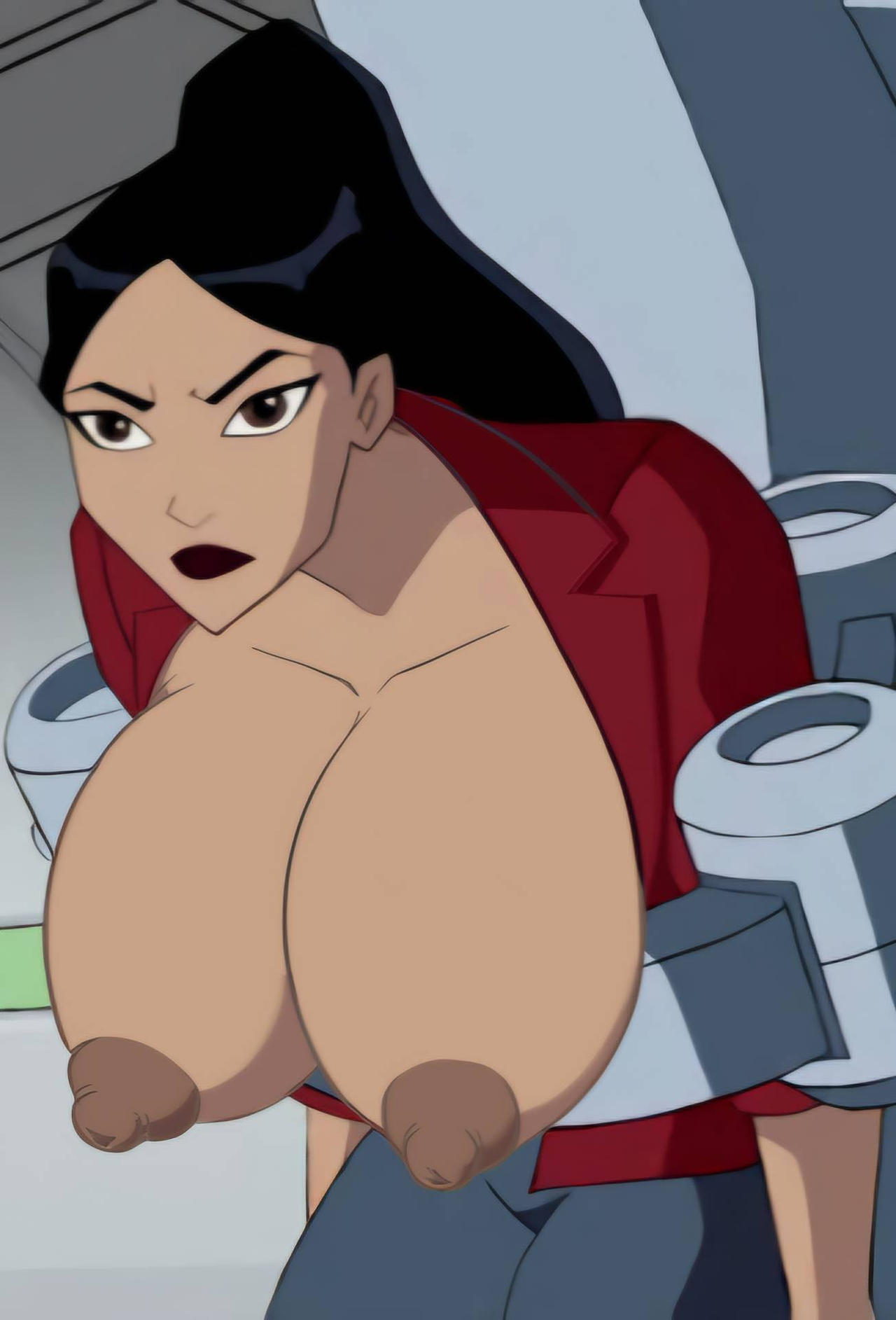 black_hair breasts captured dc dc_comics ellen_yin nsfw pointy_chin the_batman