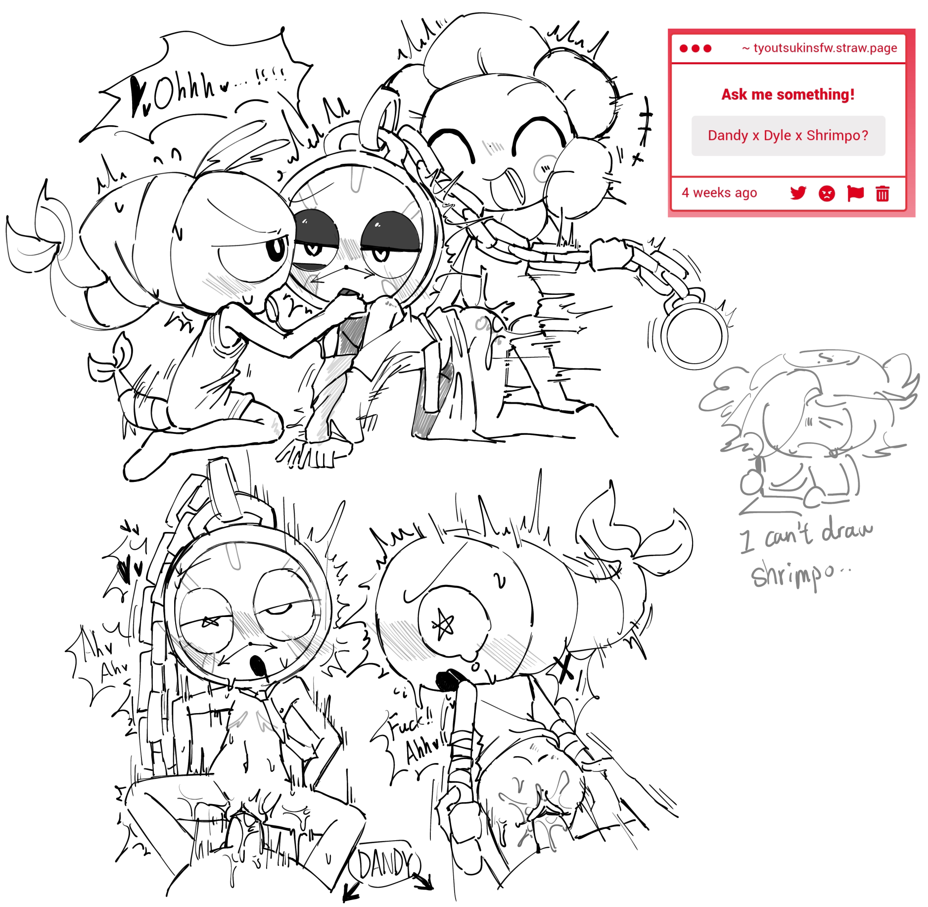 dandy (dandy's world), dandy's world, dandys world, dyle (dandy's world), dyle timesly, shrimpo (dandy's world), tyoutsuki