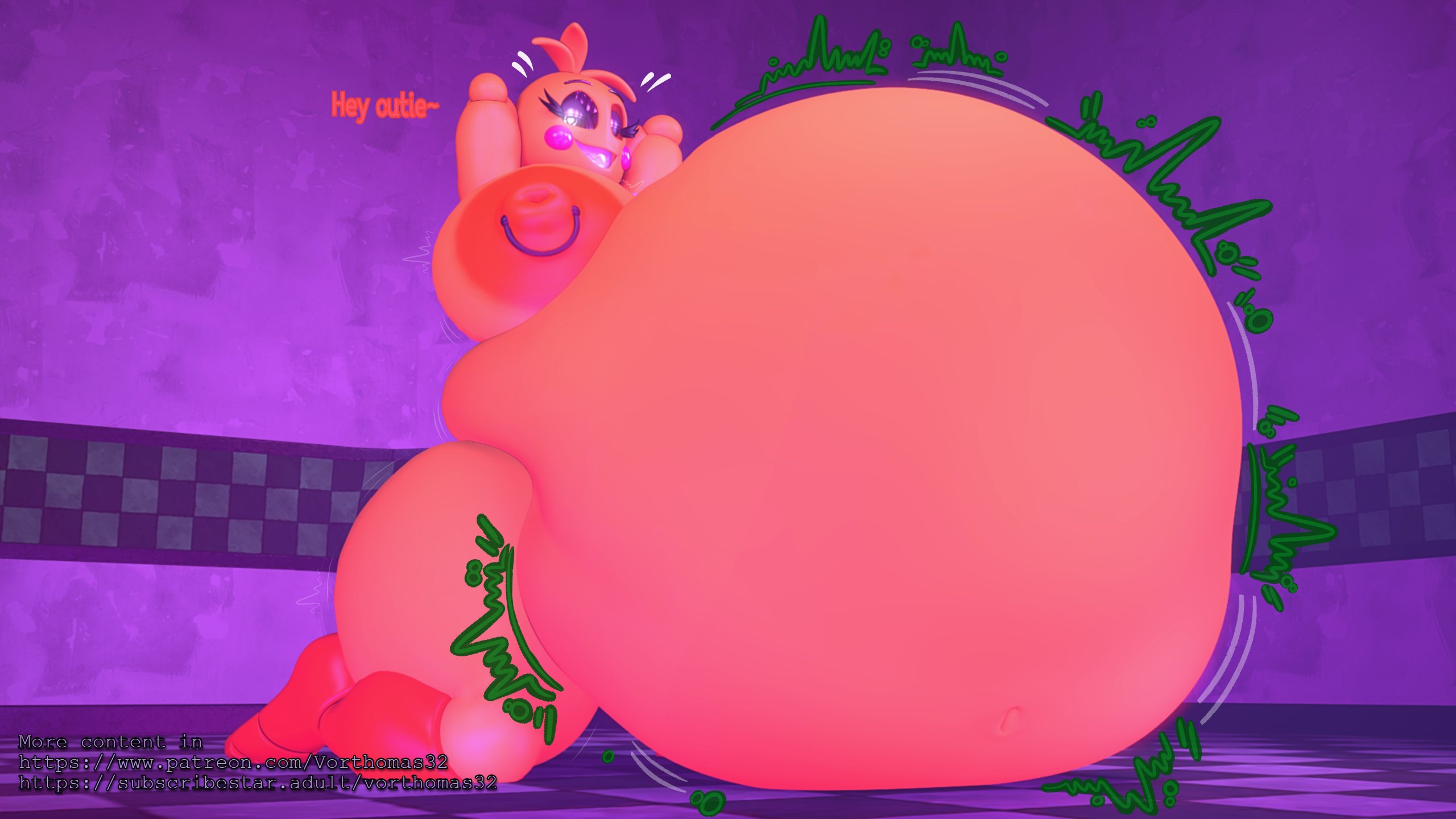 1girls, animatronic, animatronic female, belly, belly bulge, big belly, big belly bulge, big breasts, bigger female, breasts, female, female focus, five nights at freddy's, five nights at freddy's 2, furry, furry female, furry pred, human prey, hyper, hyper belly, hyper breasts, hyper thighs, large boobs, large breasts, larger female, oral vore, soft vore, toy chica (fnaf), toy chica (love taste), vore, vore belly, vorthomas82
