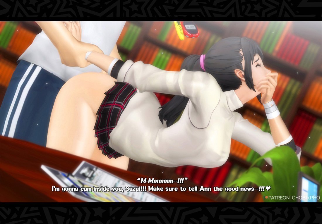 1boy, 1girls, 3d, age difference, arm grab, bad end, bent over, black hair, breasts, chobixpho, closed eyes, clothed sex, covering, covering mouth, doggy style, eyes closed, human, human female, human male, light-skinned female, maledom, no panties, older male, persona, persona 5, ponytail, rape, sex, sex from behind, shiho suzui, skirt, skirt lift, standing sex, suguru kamoshida, teacher, teacher and student, teenager, turtleneck, vaginal penetration, younger female