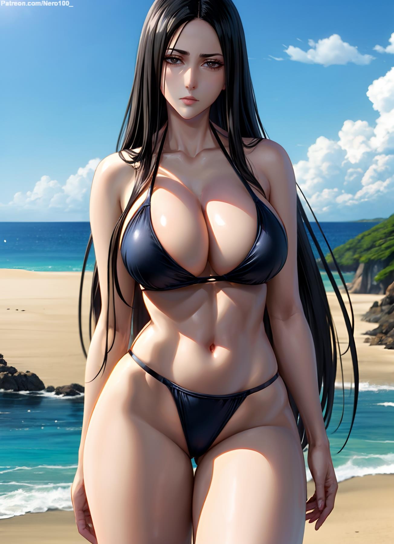 1girls 2d ai_generated areola areolae athletic athletic_female bare_shoulders beach big_breasts bikini bikini_bottom bikini_top black_hair bleach bleach:_the_thousand-year_blood_war brown_eyes chest cleavage curvy curvy_figure dark_hair detailed eyelashes eyeshadow female female_only fit fit_female hi_res high_quality huge_breasts large_breasts legs light-skinned_female light_skin lips lipstick long_hair looking_at_viewer makeup mascara mature mature_female mature_woman milf naked nero100 nipples outdoors pale-skinned_female pale_skin patreon_username posing public sagging_breasts seductive seductive_look stable_diffusion straight_hair tagme tall tall_female thick_ass thick_legs thick_thighs unohana_retsu unohana_yachiru very_long_hair