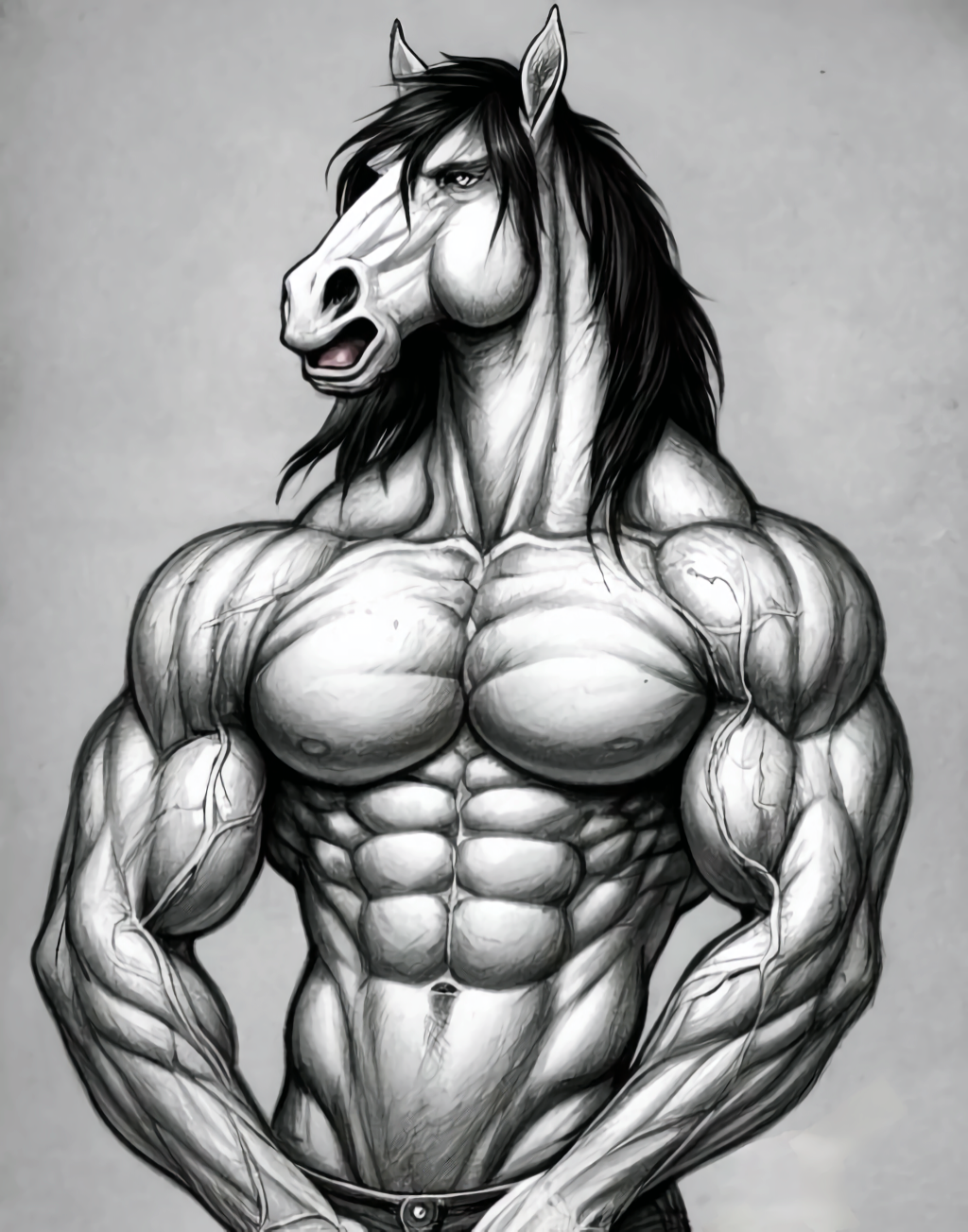 abs anthro athletic biceps building equid equine flexing horse male mammal muscular muscular_anthro muscular_male navel nipples nude pecs ripped_muscles solo standing triceps veiny_arms veiny_biceps veiny_muscles