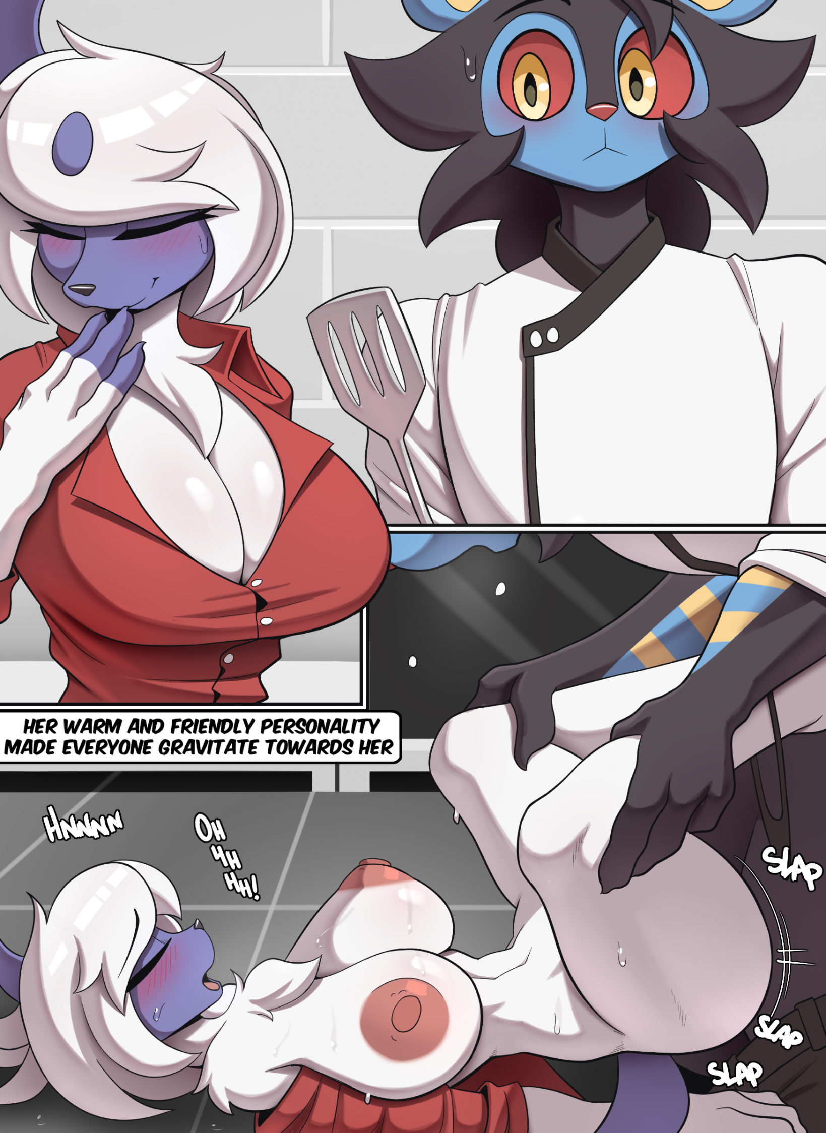 2026, absol, anthro, anthro on anthro, anthro penetrated, anthro penetrating, anthro penetrating anthro, areola, big breasts, biped, blush, breasts, clothed, clothed anthro, clothed female, clothed male, clothing, comic, cooliehigh, digital drawing (artwork), digital media (artwork), female, female penetrated, generation 3 pokemon, generation 4 pokemon, hair, hi res, horn, luxray, male, male penetrating, male penetrating female, male/female, nintendo, nipples, penetration, pokemon, pokemon (species), red sclera, sex, smile, standing, tail, yellow eyes