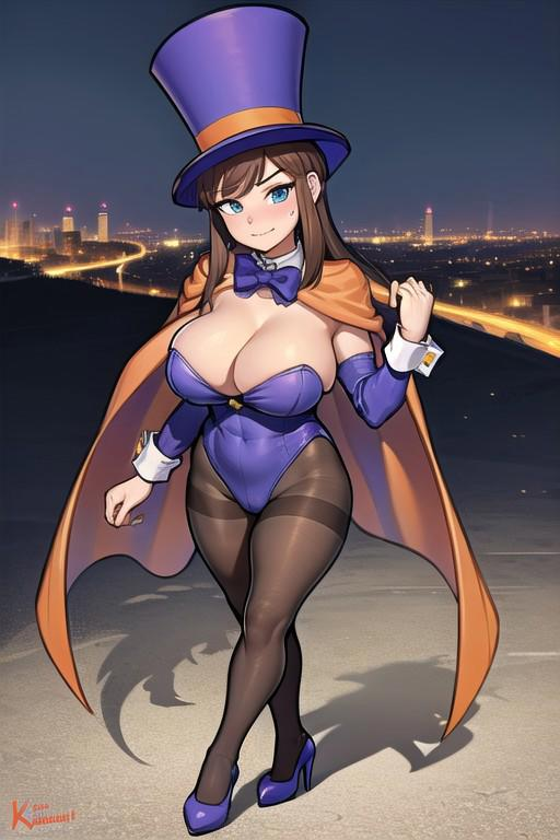 1girls a_hat_in_time aged_up ai_generated ass big_ass big_breasts blue_eyes brown_hair cape civitai detached_collar female female_focus female_only hat_adult hat_kid high_heels hornyboobstard huge_ass huge_breasts large_ass large_breasts leotard light-skinned_female light_skin long_hair looking_at_viewer magician_hat more_at_source oppai pantyhose purple_leotard selfie selfie_pose skindentation sole_female tagme tights voluptuous voluptuous_female