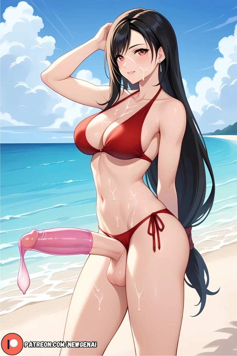 1futa ai_generated big_ass big_balls big_breasts big_butt big_penis bikini bikini_bottom bikini_top bottom_heavy condom condom_on_penis curvy curvy_figure final_fantasy fit fit_futanari futa_only futanari game_character hanging_balls huge_breasts huge_cock hyper_penis looking_at_viewer monster_cock newgenai penis penis_out penis_to_the_knees pov pov_crotch pov_eye_contact solo solo_focus solo_futa thick thick_ass thick_legs thick_penis thick_thighs thighs_bigger_than_torso tifa_lockhart veiny_penis voluptuous voluptuous_futanari