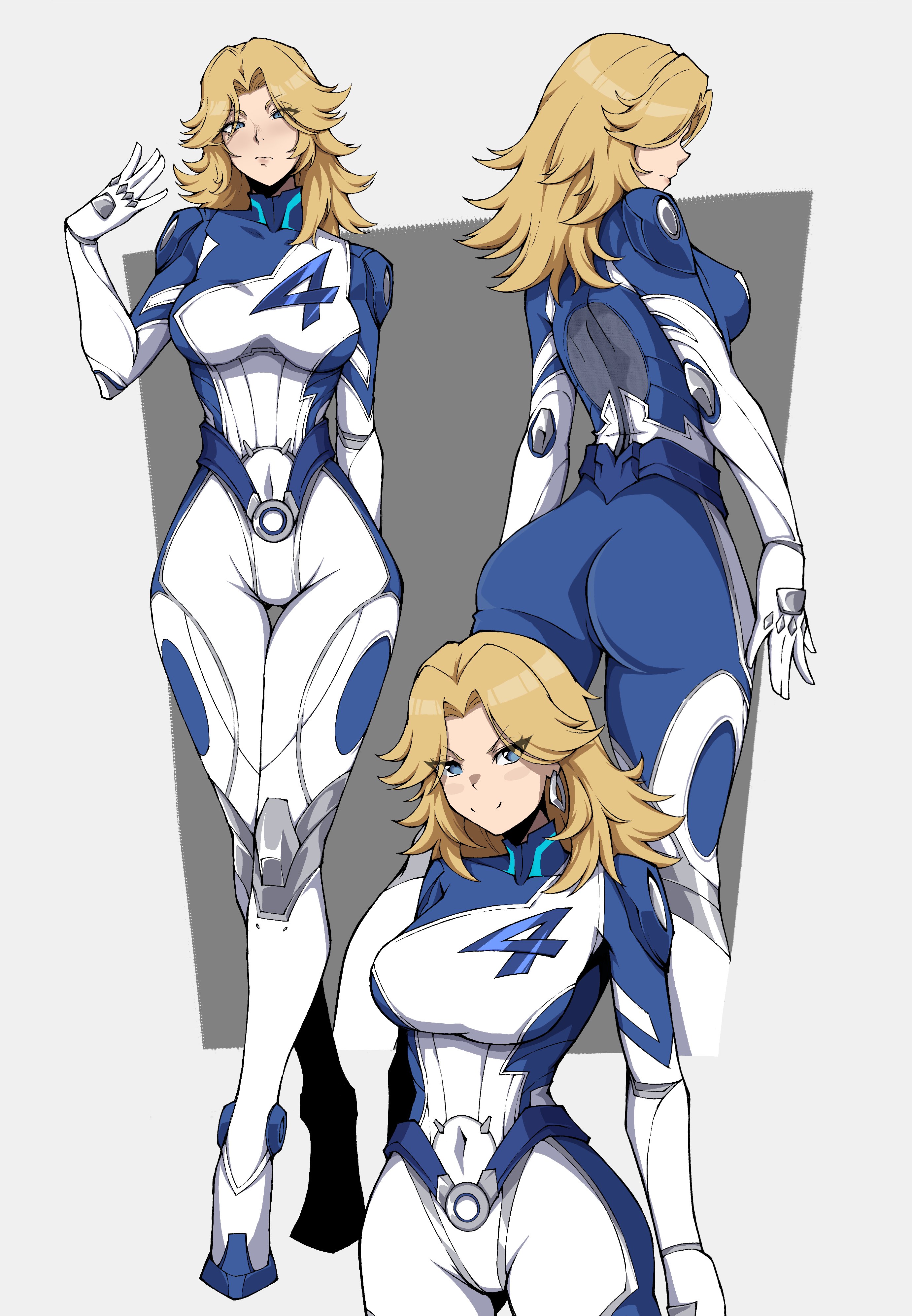 1girls, 2d, ass, big ass, big breasts, big butt, blonde hair, blue eyes, bodysuit, breasts, curvy body, curvy female, curvy figure, fantastic four, female, female only, huge ass, huge butt, invisible woman, invisible woman (marvel rivals), kekel, large ass, large butt, marvel, marvel comics, marvel rivals, sue richards, sue storm, thick thighs, voluptuous, voluptuous female, wide hips