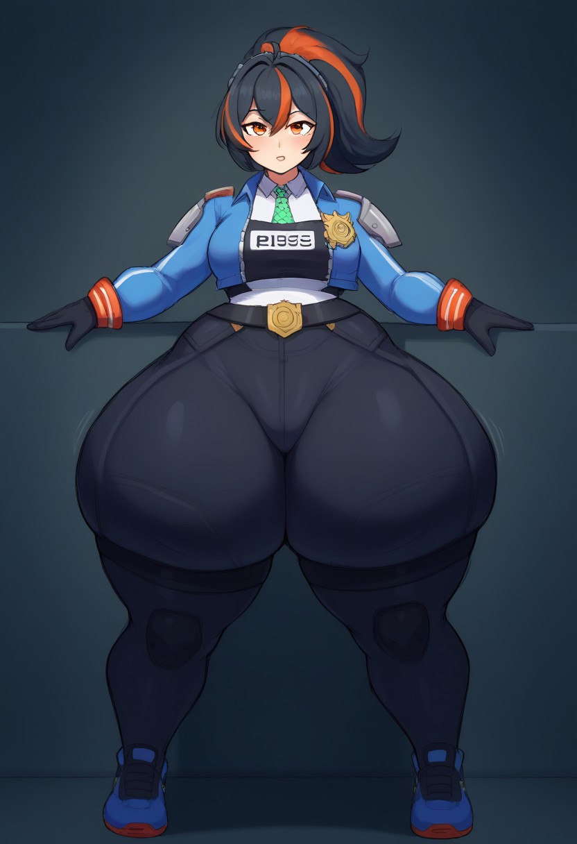 ai_generated big_ass big_breasts bottom_heavy gvukub hoyoverse huge_ass thick_thighs wide_ass wide_hips zenless_zone_zero zhu_yuan