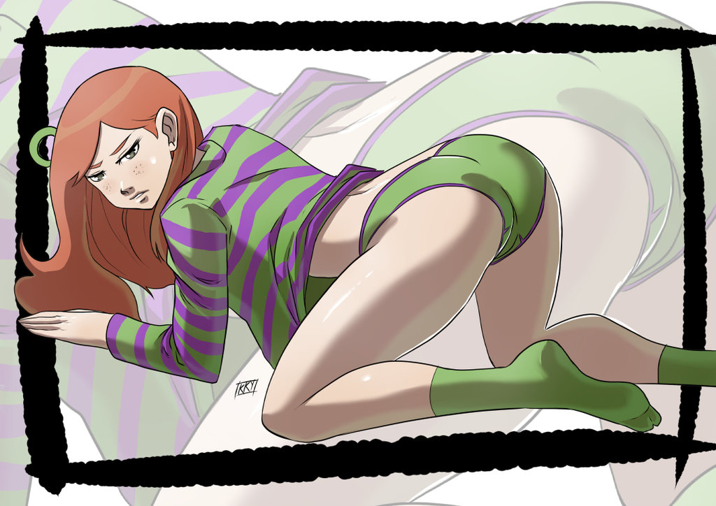 4chan female female_only green_panties human kukuruyo panties presenting socks solo vivian_james