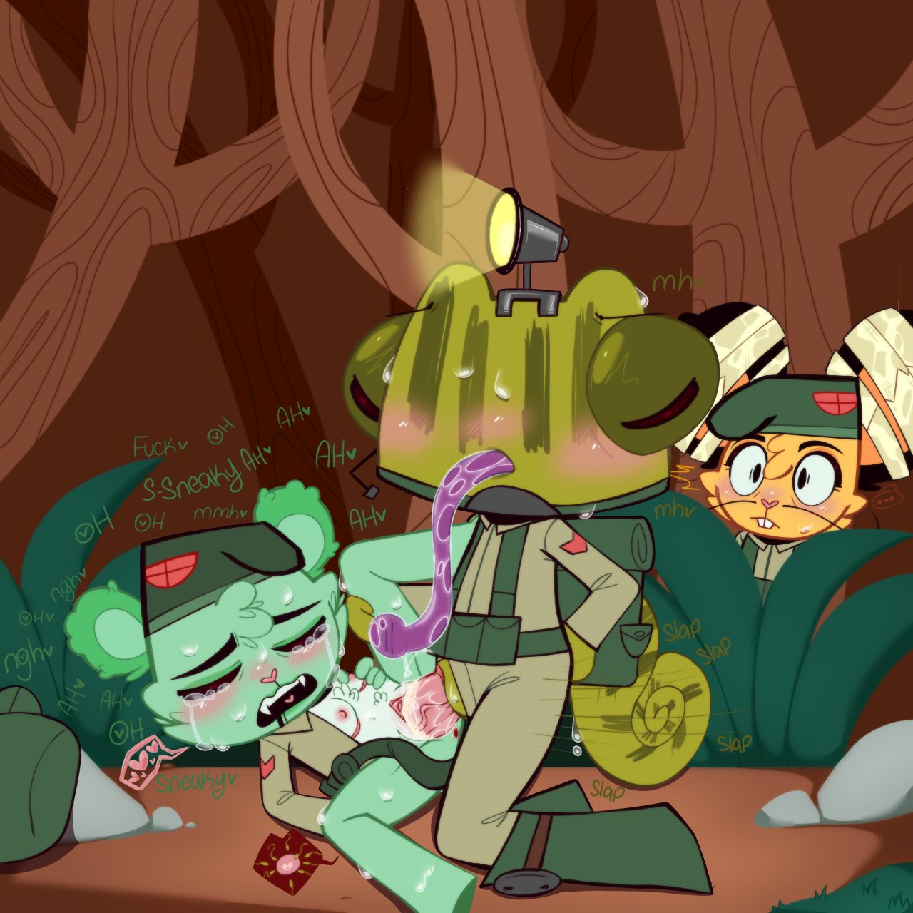 1:1 2024 background color colored cuntboy digital_drawing_(artwork) digital_media_(artwork) flippy_(htf) happy_tree_friends ka-pow keithybull male mondo_media mouse_ka-boom sneaky_(ka-pow) tagme