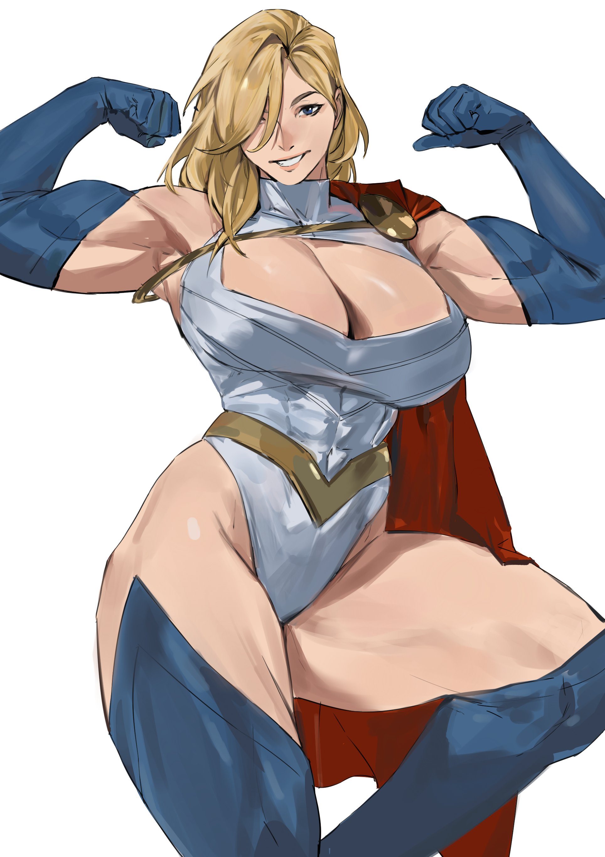 abs, biceps, big boobs, big breasts, big tits, blonde, blonde female, blonde hair, blonde hair female, blonde-haired female, boobs, breasts, cape, cleavage, clothed, clothes, clothing, curvaceous, curvaceous body, curvaceous female, curvaceous figure, curvaceous hips, curvy, curvy body, curvy female, curvy figure, dc, dc all-in, dc comics, enargeia, enargeia5525, female, female focus, female only, heroine, hips, karen starr, kryptonian, leotard, muscular biceps, muscular thighs, power girl, supergirl (series), superhero, superheroine, superman (series), taiyang yu, thick hips, thick thighs, thigh highs, thighhighs, thighs, tight clothing, tits, wide hips