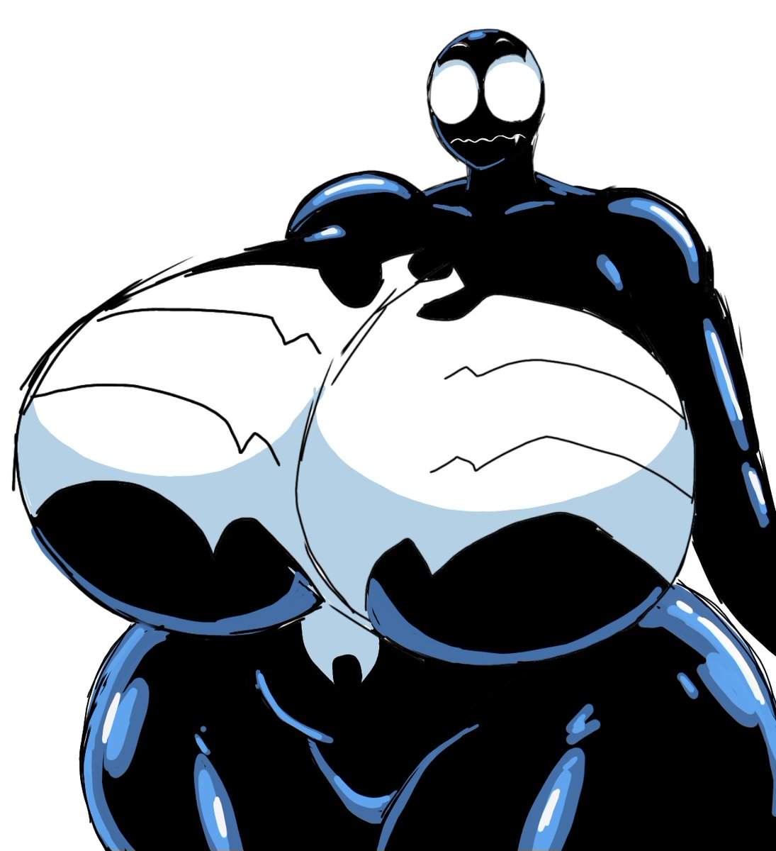 1female, 1females, 1girl, 1girls, big breasts, female, female only, girl, girl only, marvel, momiji (artist), she-venom, solo, solo female, solo girl, tagme, thick thighs