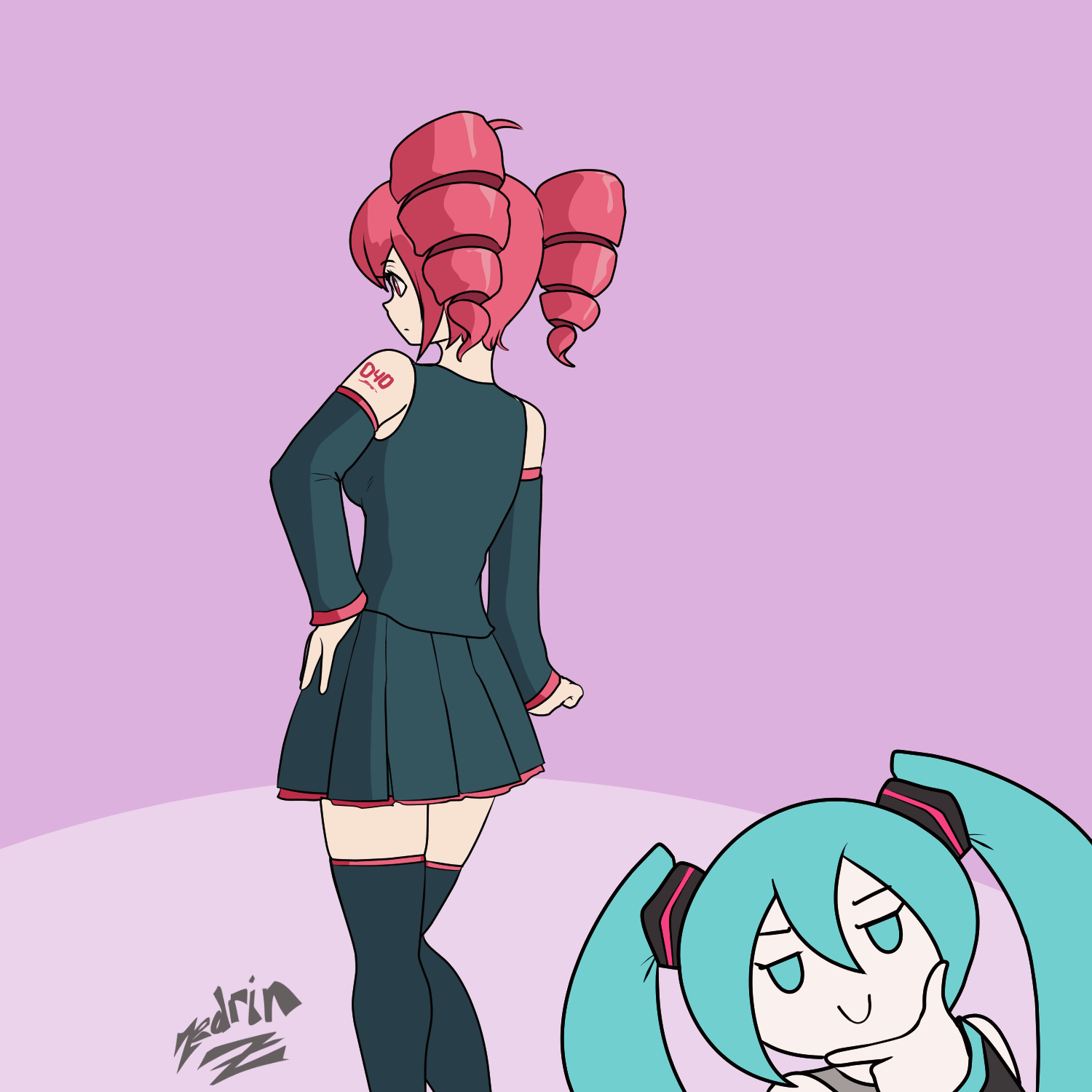 2girls, accident, animated, armwear, ass, ass bigger than head, ass bigger than torso, ass body, ass cleavage, ass expansion, ass out, ass slap, big ass, blue hair, blush, bottom heavy, breasts, bubble butt, bursting clothes, butt bump, butt crack, fat ass, female, female only, hand on hip, hand print, hand print on ass, hatsune miku, huge ass, impact frames, instant karma, jiggle, jiggling ass, karma, kasane teto, large ass, launched, legwear, looking at ass, looking at self, looking back, massive ass, panties, red eyes, red hair, shirt, skirt, skirt removed, slapping ass, sleeveless shirt, spanking, spanking ass, thick ass, thick thighs, thighhighs, thunder thighs, vocaloid, wardrobe malfunction, wide hips, zedrin