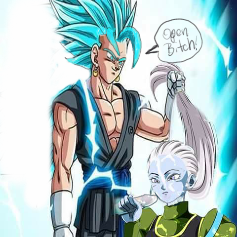 angel_(dragon_ball) cum defeated dragon_ball dragon_ball_super edit facial_cumshot fusion pornsexxx potara_earrings super_saiyan_blue vados vegito