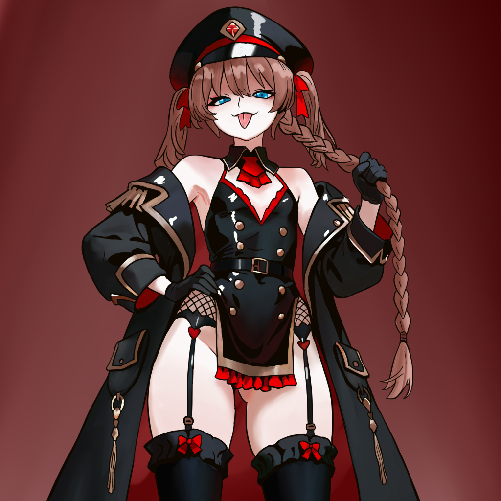1girls, artlongon, brat, clothed, female, mesugaki, neuro-sama, smug, solo, solo female, thighs, tongue, tongue out, uniform, vedal ai, virtual youtuber, young