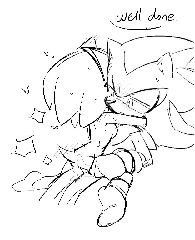 1boy, 1girls, 2025, 2d, 2d (artwork), ambiguous penetration, amy rose, anthro, anthro on anthro, arched back, black nose, chest fur, duo, ear blush, english text, eulipotyphlan, female penetrated, grabbing another's thighs, hairband, half lidded eyes, handwear and footwear only, hearts, hedgehog, hedgehog boy, hedgehog girl, inhibitor ring, intraspecies, lidded eyes, male penetrating female, male/female, mammal, mobian (species), mobian hedgehog, praise, pulsarrrrr10086, riding, shadow the hedgehog, shoulder blush, simple background, sitting on lap, sketch, socks, sonic (series), sonic the hedgehog (series), straight, straight sex, sweat, tagme, tail, tail blush