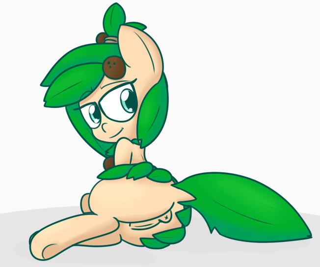 anus ass equine fan_character female feral green_hair hair horse looking_back mammal mr-degration my_little_pony pony pussy simple_background smile solo white_background