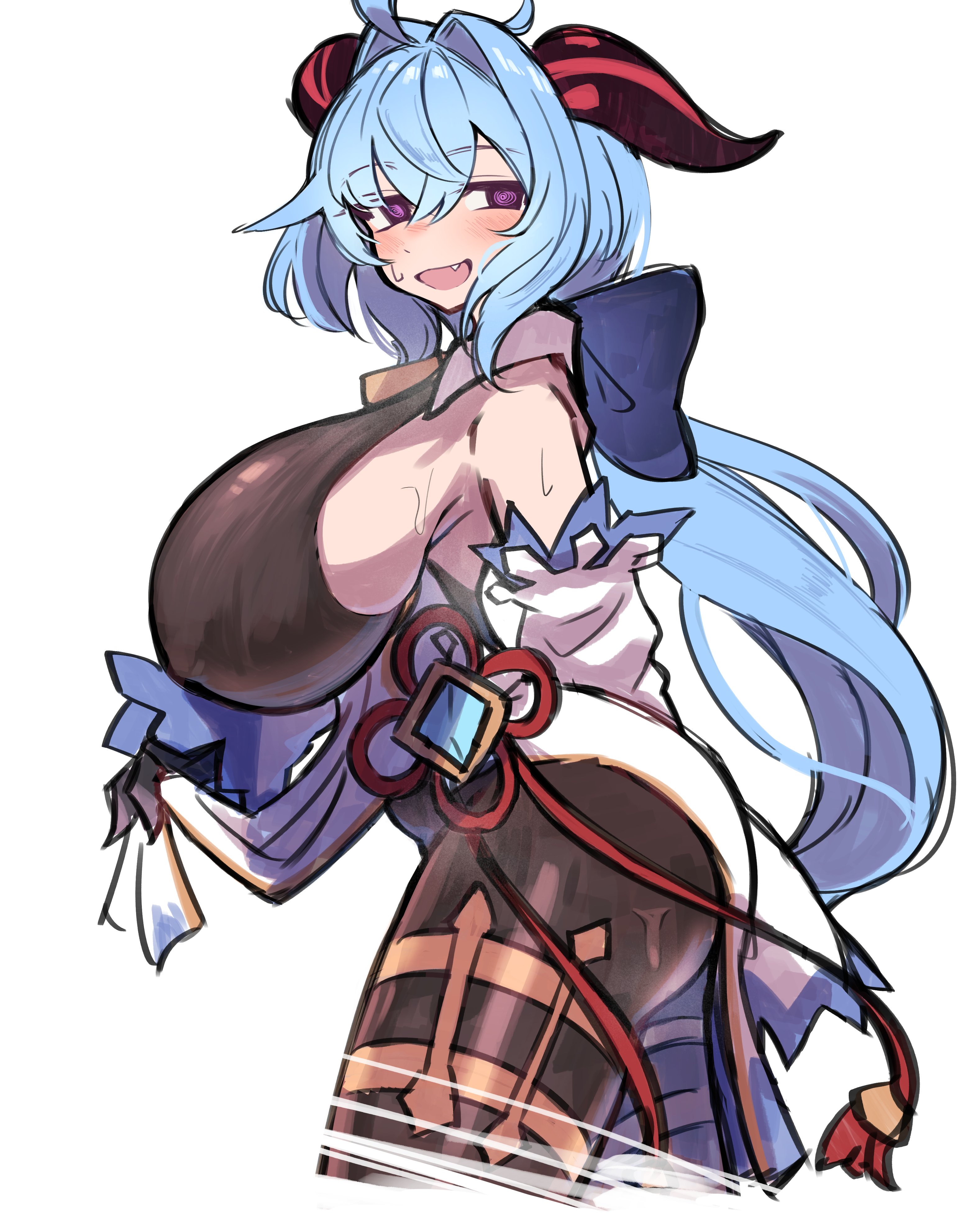 1girls, ass, big ass, big breasts, breasts, female, female focus, female only, ganyu (genshin impact), genshin impact, huge breasts, large ass, large breasts, light skin, light-skinned female, solo, thick thighs, thighs, vinsycal, wide hips