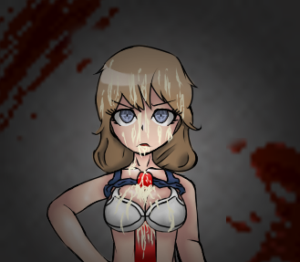 blonde_hair boobjob bra cum_on_breasts cum_on_face female usotsuki yume_nikki_fangame yume_nisshi