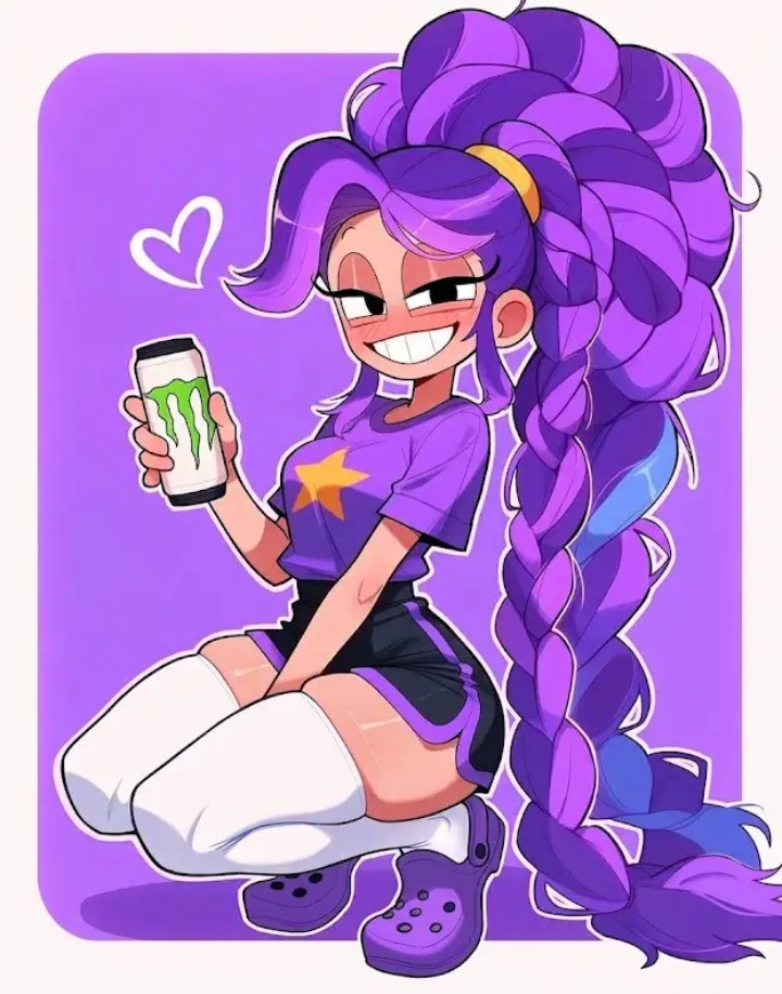 lily lovebraids, poppy playtime, poppy playtime (chapter 5), purple hair, purple hairband, rukisan, sexy, sexy female, sexy pose, sfw
