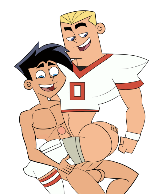 2boys anal anal_penetration anal_sex balls blue_eyes bubble_butt cowboy_position danny_fenton danny_phantom dash_baxter erect_penis football football_gear football_jersey football_player football_uniform gay hand_on_butt holding_leg iyumiblue jock jock_slut looking_back looking_down looking_pleasured male male_only naked no_pubic_hair nude pants_down penis_size_difference pleasure_face sitting_on_penis slutboy straddling white_background yaoi