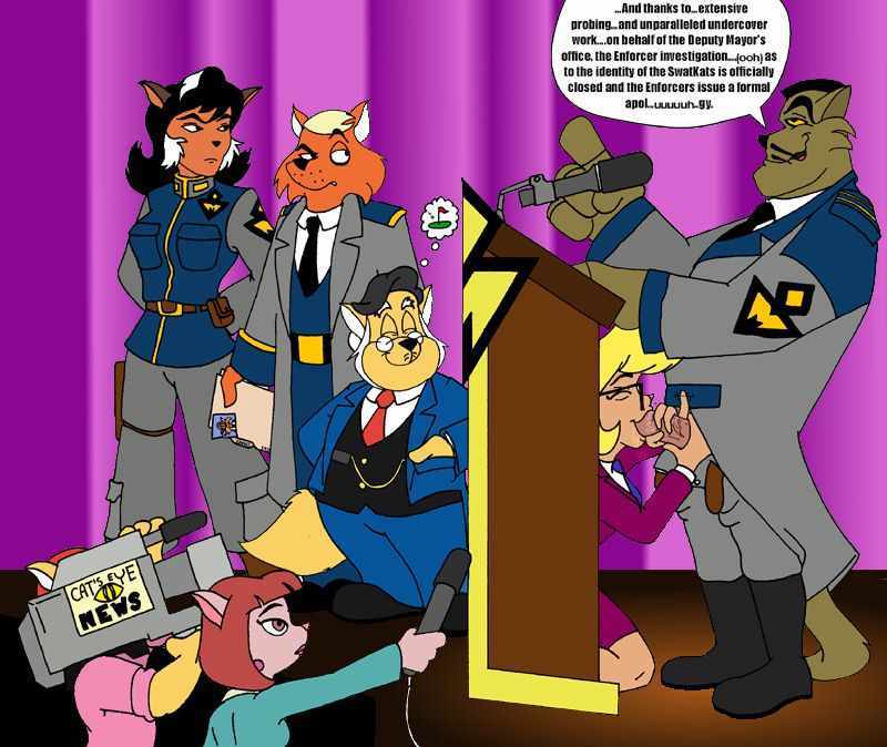 2d ann_gora anthro callie_briggs commander_feral felina_feral greg_panovich mayor_manx office_lady swat_kats