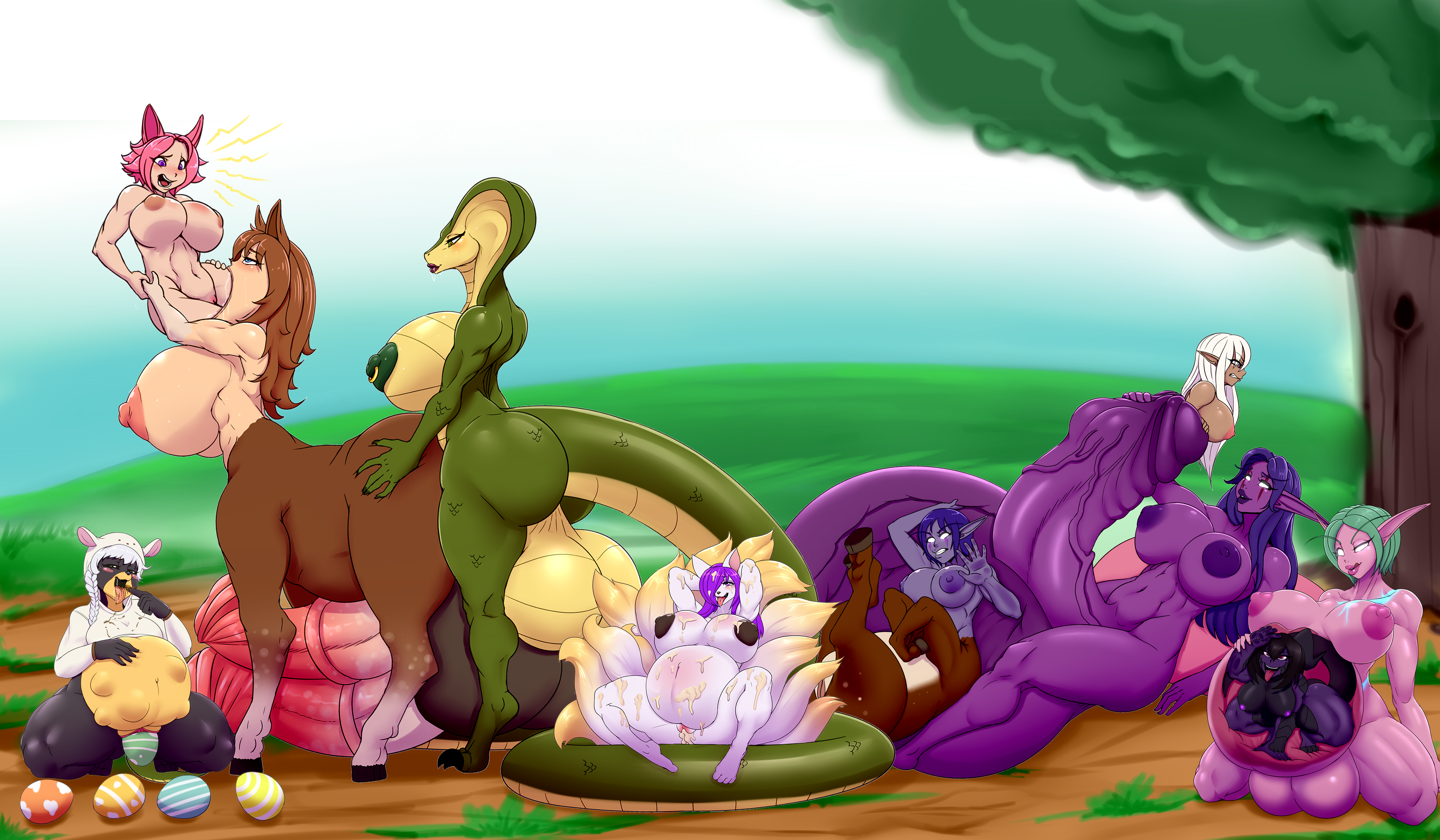 abs, ahe gao, anthro, balls, ber00, big breasts, big penis, breasts, centaur, cock vore, cum, cum inside, diphallia, diphallism, dragon, easter, egg laying, fox, futanari, hyper balls, hyper breasts, hyper penis, intersex, multi genitalia, multi penis, multi tail, muscular, muscular futa, night elf, oral vore, penis, pussy, scalie, snake, snake futa, tail, taur, vore, warcraft, world of warcraft, x-ray