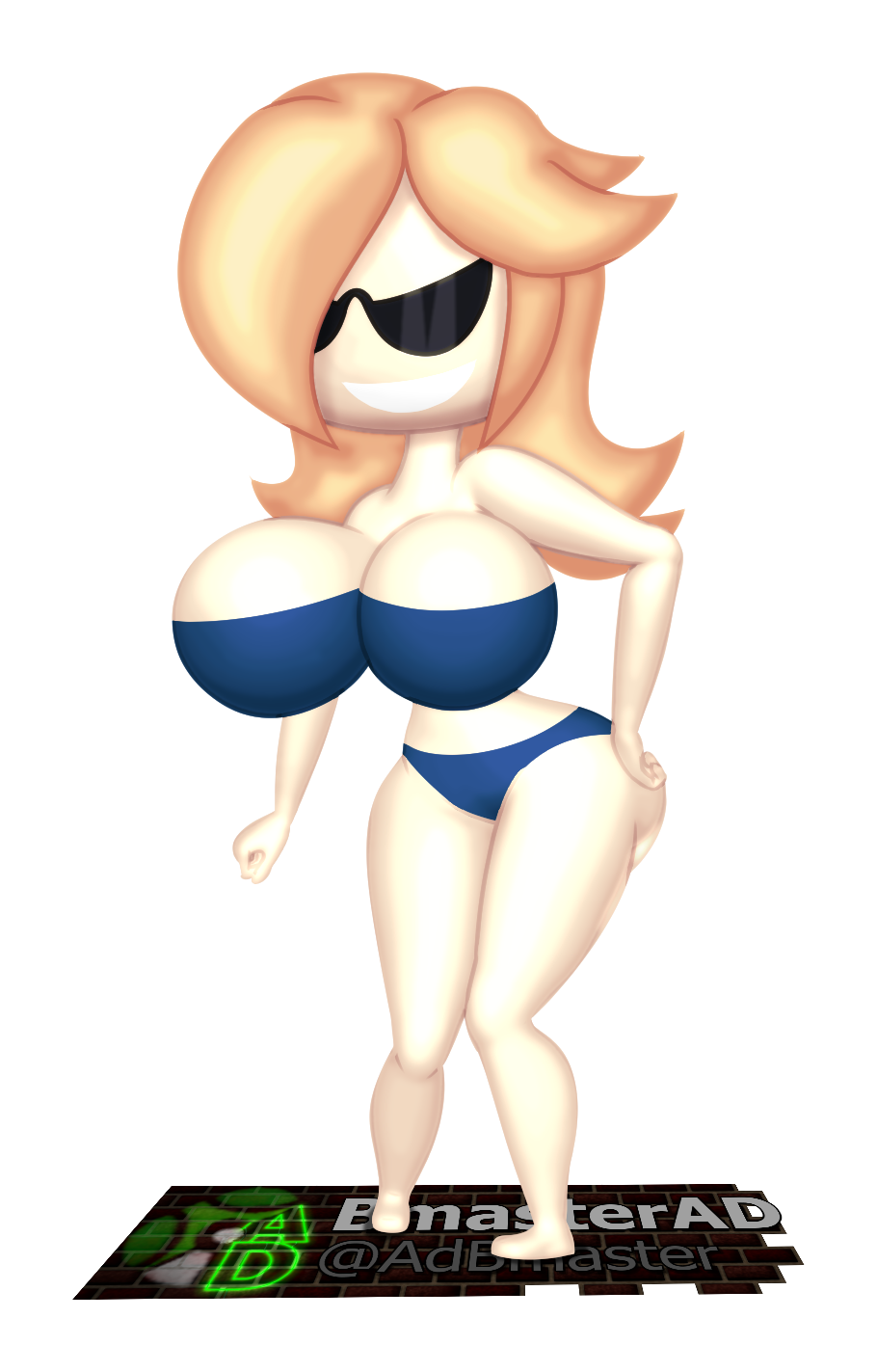 1girls bikini bmasterad female_only gigantic_breasts hand_on_hip huge_breasts knick_knack mario_(series) nintendo pixar png princess_rosalina princess_rosalina_(cosplay) smile sunglasses sunny_miami super_mario_galaxy tagme