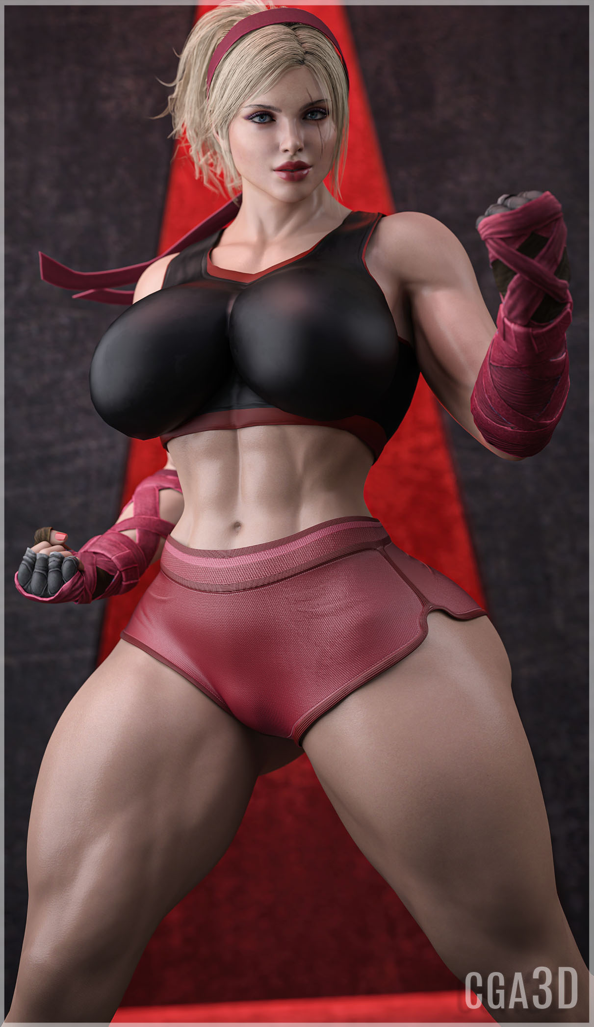 3d ass big_ass blonde_hair breasts cga3d erotichris exercise exercise_clothing female female_only lidia_sobieska muscular muscular_female polish prime_minister tekken tekken_8 thick_thighs