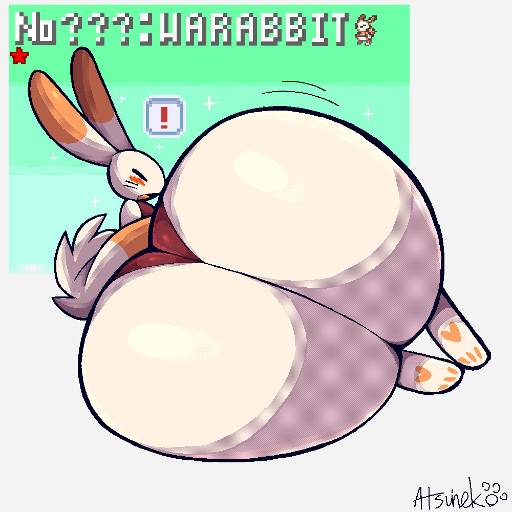 anthro anthro_only atsuinekowo big_ass bubble_butt furry huge_ass pokemon pokemon_(species) tagme thick_thighs warabbit wide_hips