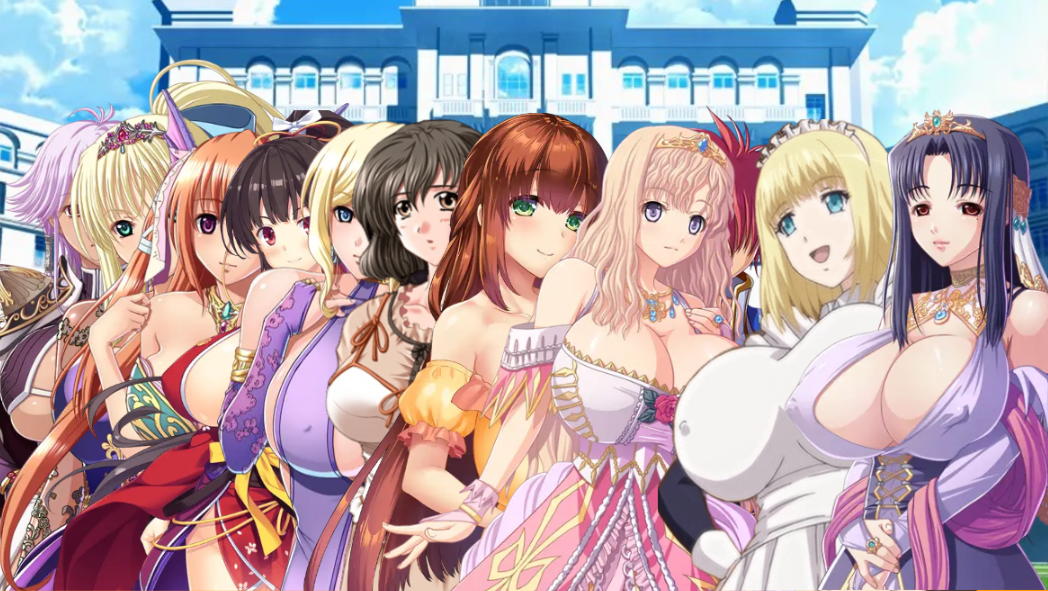 10girls 1boy alisa_(katainaka_ni_totsui_de_kita_russia_musume_to_h_shimakuru_ohanashi) bare_shoulders breasts cleavage clothed_female clothed_male dress edited_image esutoria game_cg gigantic_breasts gladys_von_walkenheim hotel huge_breasts hyper_breasts isis_petrovna_ellenskaia kashima_hikari katainaka_ni_totsui_de_kita_russia_musume_to_h_shimakuru_ohanashi king kyonyuu_fantasy large_breasts luceria_von_diamante maid_headdress maid_uniform married_woman massive_breasts mature_female nipples_visible_through_clothing ova princess queen rokusaanu_do_dejiiru rosalynn_(kyonyuu_fantasy) ryuuto_henge sawaki_aiko tiara yawato_iroha