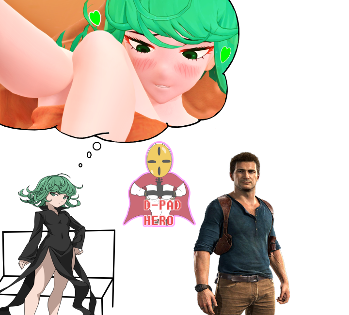 1girls blushing_female female leg_grab legs_up low_quality male meme nathan_drake nude nude_male one-punch_man sfm source_filmmaker tatsudrake tatsumaki uncharted uncharted_4 weird_crossover