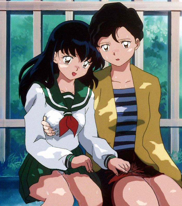 2girls artist_request black_hair breast_grab brown_eyes clothed clothes clothing edit female female_only femcum_under_clothes fingering fingering_through_clothes fully_clothed groping_through_clothes hand_on_breast human incest inuyasha juices kagome's_mother kagome_higurashi long_hair milf mother_and_daughter open_mouth outside panties pantyshot photoshop protruding_nipples pussy_juice pussy_juice_drip school_uniform schoolgirl seifuku serafuku shirt short_hair sitting skirt tears through_clothes wet white_panties yuri