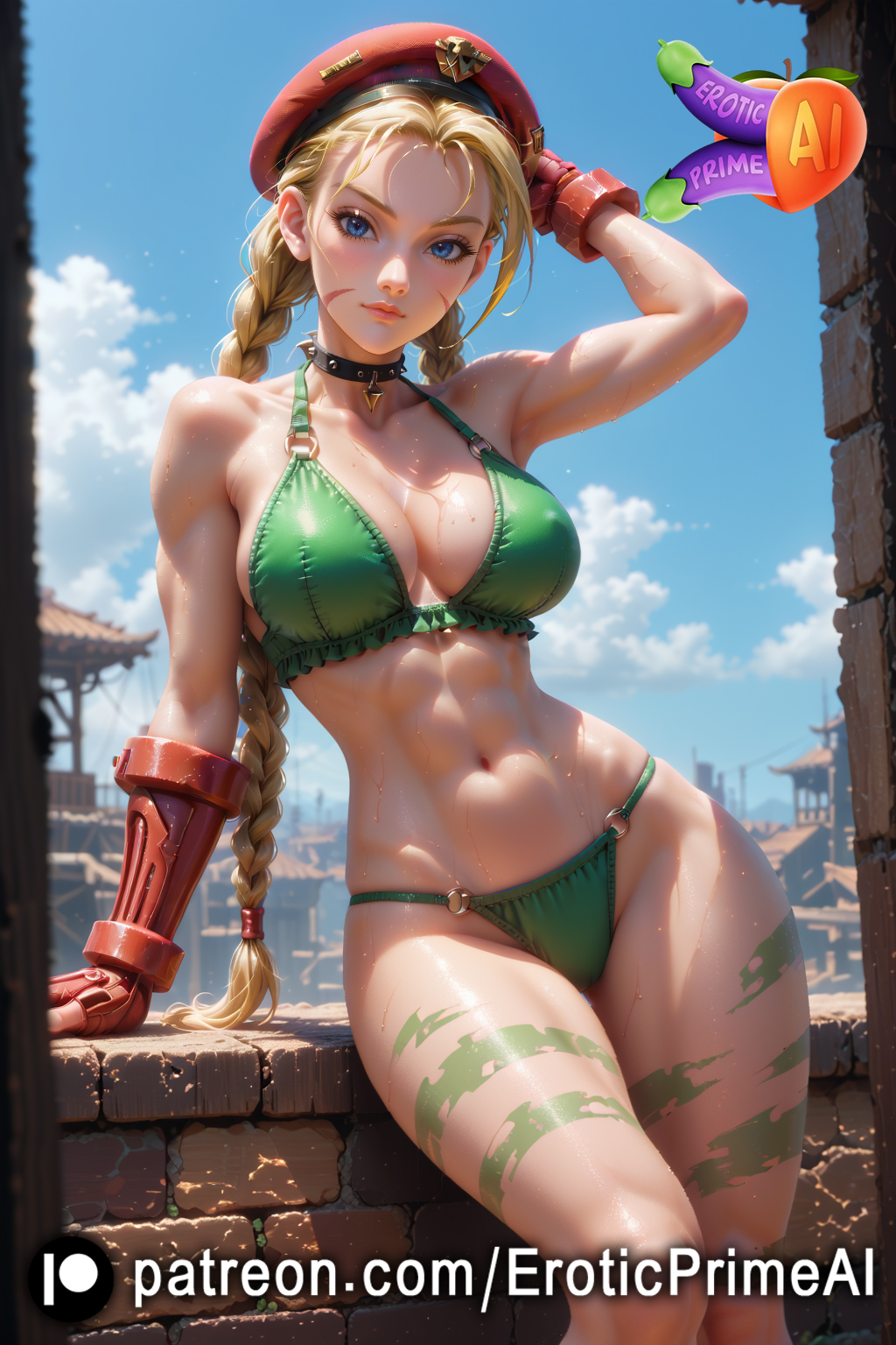 1girls ai_generated ass ass_focus big_ass big_breasts big_butt bikini bikini_bottom bikini_top blodne_female blonde_hair boots braided_hair breasts cammy_white cammy_white_(street_fighter_6) cleavage eroticprimeai female green_eyes hat patreon_username red_hat street_fighter street_fighter_6 street_fighter_iii street_fighter_iv street_fighter_v swimsuit swimwear thick_ass thick_thighs thighs white_body white_skin