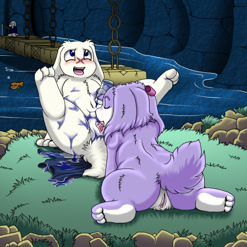 3_toes ambiguous_gender anthro arm_support ass barefoot big_ears biped blue_eyes blue_shirt blush bow cave cave_story chaco chinfish clitoris closed_eyes clothing cunnilingus duo_focus female fish fishing flat_chested fur grass group hindpaw human_genitalia humanoid_pussy jelly kanpachi kitsune_youkai lagomorph legs_up looking_up lying male mammal marine mimiga navel nude on_back on_front open_mouth oral orange_body orange_scales outside paws penetration pink_pussy pink_tongue public purple_fur pussy rabbit rock scales scar sex shirt spread_legs spreading sue_sakamoto teeth toes tongue tongue_out vaginal_penetration video_games water white_fur yellow_belly yellow_scales yuri