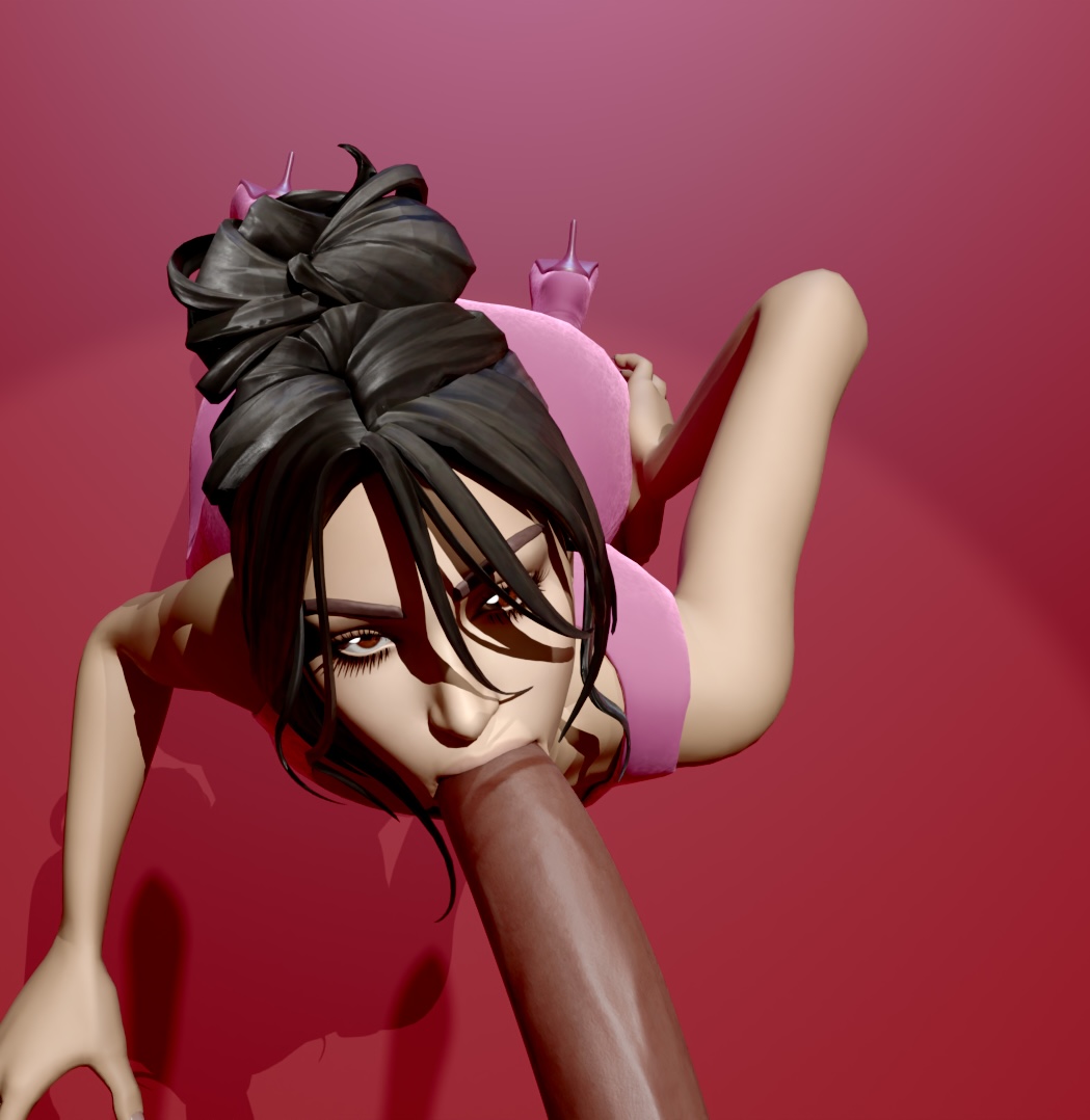 3d, blowjob, celebrity, dark skin, dark-skinned male, epic games, female, fortnite, fortnite: battle royale, interracial, killian (fortnite), kim kardashian, kim kardashian (fortnite), looking at viewer, male/female, on knees, primeval bbc, real person, sucking penis