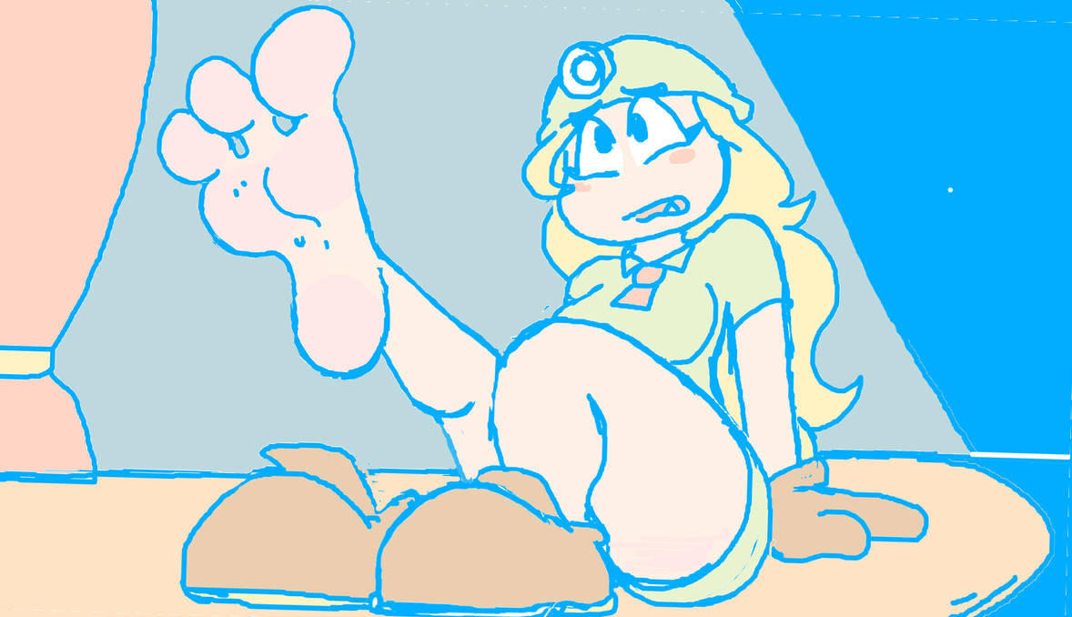 barefoot feet feet_focus foot_fetish footdemon_(artist) goomba goombella mario_(series) nintendo paper_mario paper_mario:_the_thousand-year_door super_mario_bros.